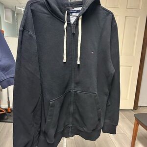 Tommy Hilfiger Men's Black Zip-Up Sweatshirt